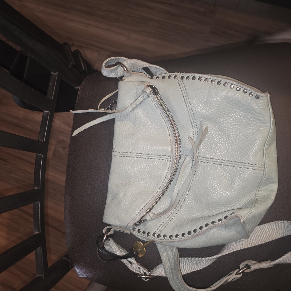 Stylish Light Blue Leather Bag